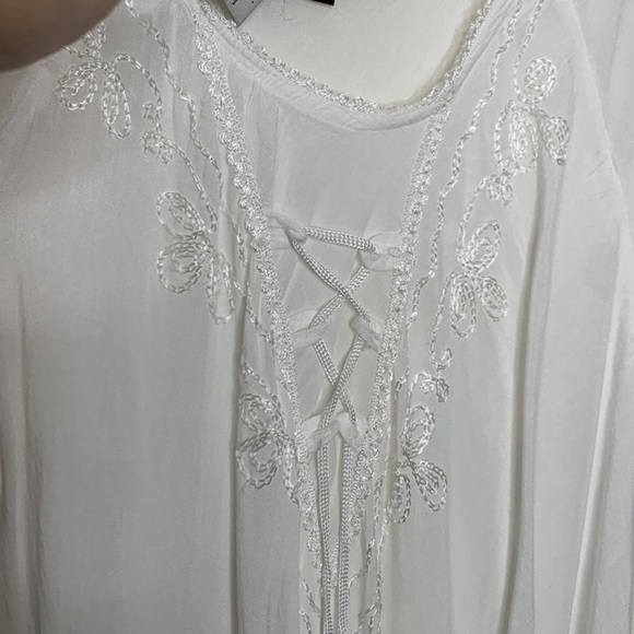 T16 SL fashion midi maxi white dress lightweight summer dress size xl - Picture 6 of 15